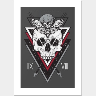 Skull Moth Space Stare Posters and Art